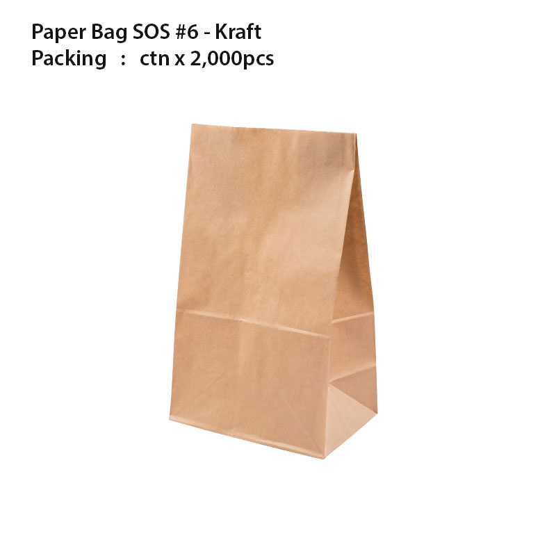 paper bag sos 6 kraft wooba